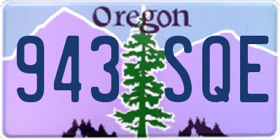 OR license plate 943SQE