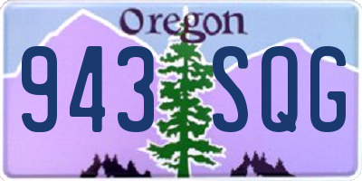 OR license plate 943SQG
