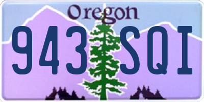 OR license plate 943SQI
