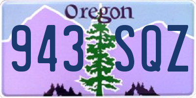 OR license plate 943SQZ