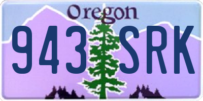 OR license plate 943SRK