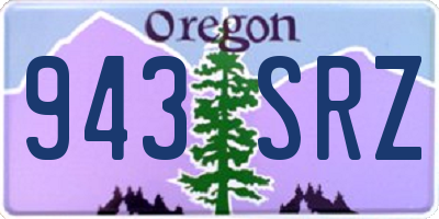 OR license plate 943SRZ