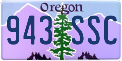 OR license plate 943SSC