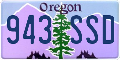 OR license plate 943SSD