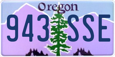 OR license plate 943SSE
