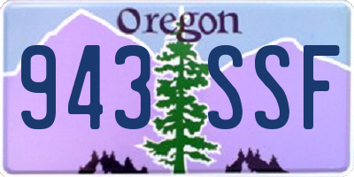 OR license plate 943SSF