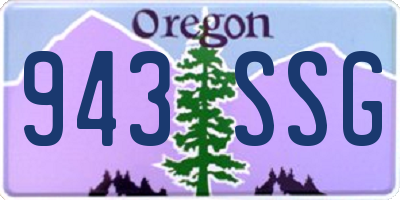 OR license plate 943SSG