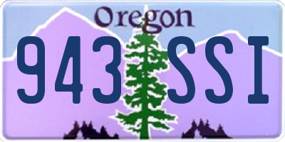 OR license plate 943SSI