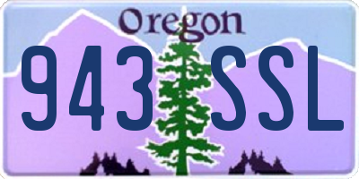 OR license plate 943SSL