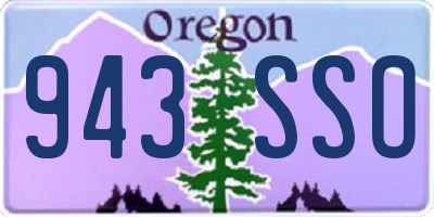 OR license plate 943SSO