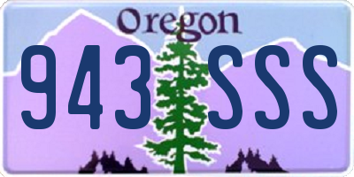 OR license plate 943SSS