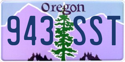 OR license plate 943SST