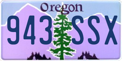OR license plate 943SSX