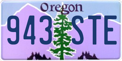 OR license plate 943STE