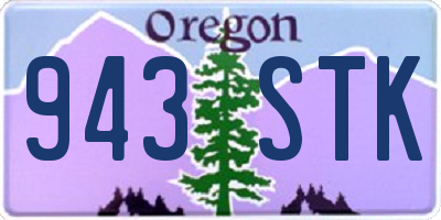 OR license plate 943STK