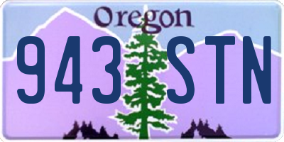 OR license plate 943STN