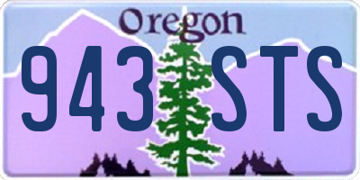 OR license plate 943STS