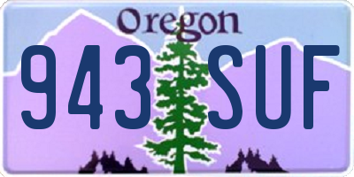 OR license plate 943SUF