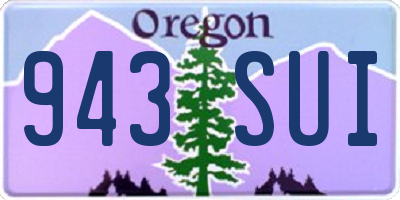 OR license plate 943SUI