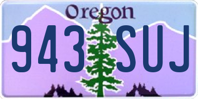 OR license plate 943SUJ