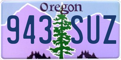 OR license plate 943SUZ