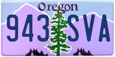 OR license plate 943SVA