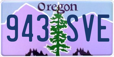 OR license plate 943SVE