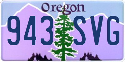 OR license plate 943SVG