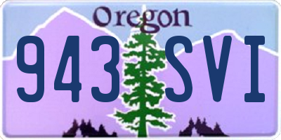 OR license plate 943SVI