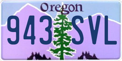 OR license plate 943SVL