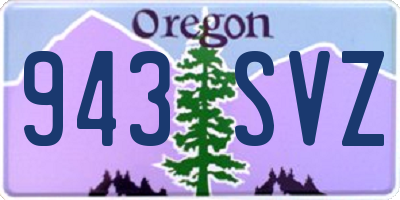 OR license plate 943SVZ
