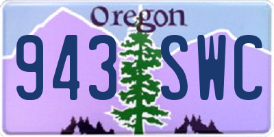 OR license plate 943SWC