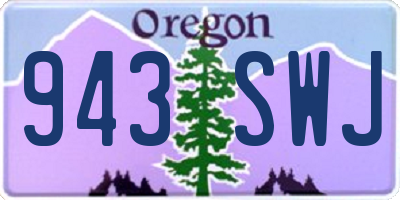 OR license plate 943SWJ