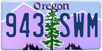 OR license plate 943SWM