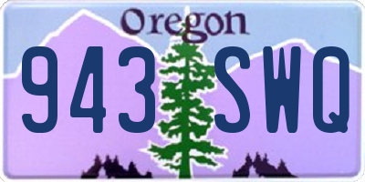 OR license plate 943SWQ