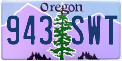 OR license plate 943SWT