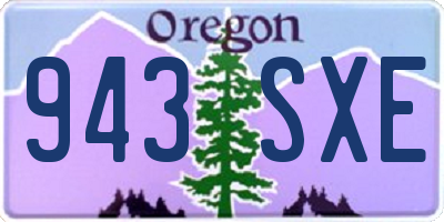 OR license plate 943SXE
