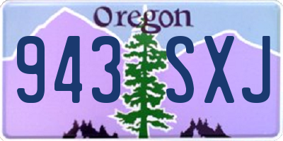 OR license plate 943SXJ