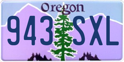 OR license plate 943SXL