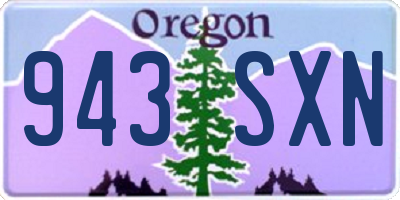 OR license plate 943SXN