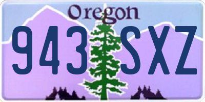 OR license plate 943SXZ