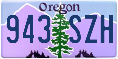OR license plate 943SZH