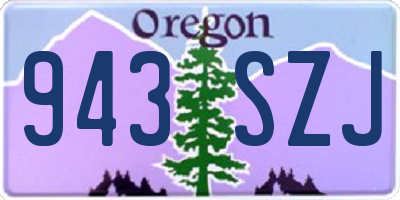 OR license plate 943SZJ