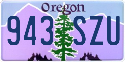 OR license plate 943SZU