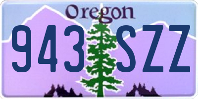 OR license plate 943SZZ