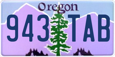 OR license plate 943TAB