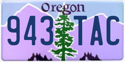 OR license plate 943TAC