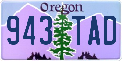 OR license plate 943TAD
