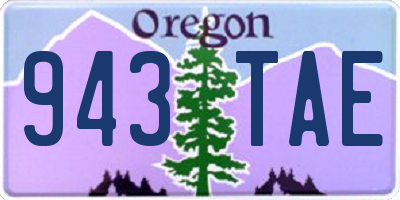 OR license plate 943TAE