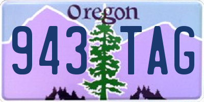 OR license plate 943TAG